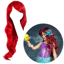 Strój Syrenka zestaw peruka spódniczka opaska kryształki