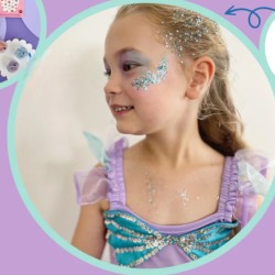 Strój Syrenka zestaw peruka spódniczka opaska kryształki