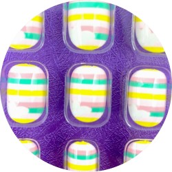 Paznokcie samoprzylepne pastelowe unicorn chmurki