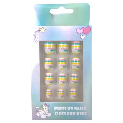 Paznokcie samoprzylepne pastelowe unicorn chmurki