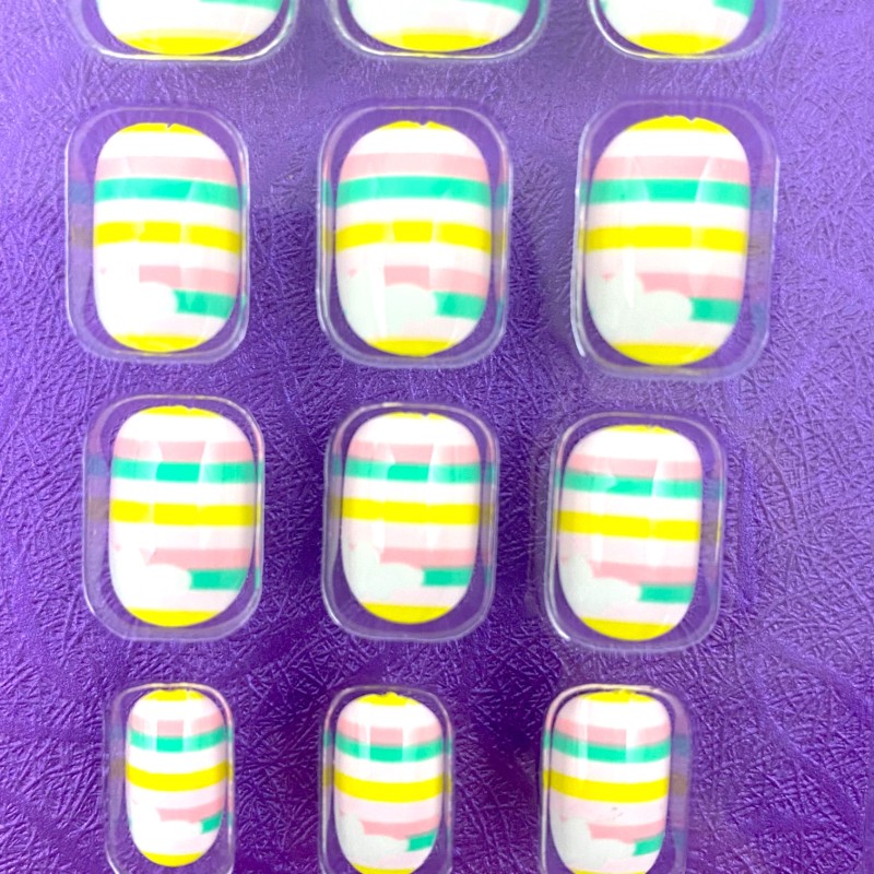 Paznokcie samoprzylepne pastelowe unicorn chmurki