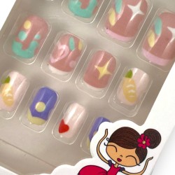 Paznokcie samoprzylepne wzorki pastelowe