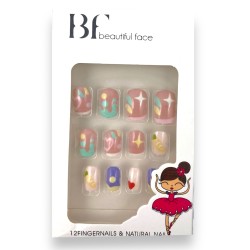 Paznokcie samoprzylepne wzorki pastelowe