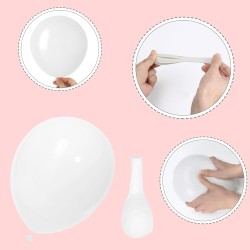Balony lateksowe gładkie białe 12" 30cm