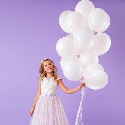 Balony lateksowe gładkie białe 12" 30cm
