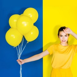 Balony lateksowe gładkie żółte 12" 30 cm