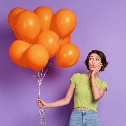 Balony lateksowe gładkie pomarańczowe 12" 30cm
