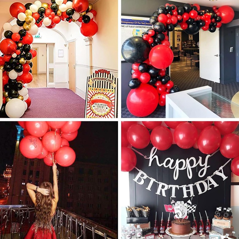 Balony lateksowe gładkie czerwone 12" 30cm