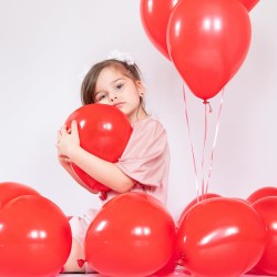 Balony lateksowe gładkie czerwone 12" 30cm