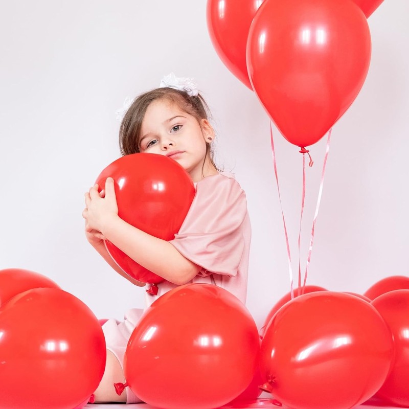 Balony lateksowe gładkie czerwone 12" 30cm