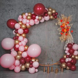 Balony lateksowe gładkie bordo 12" 30cm