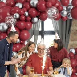 Balony lateksowe gładkie bordo 12" 30cm