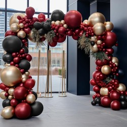 Balony lateksowe gładkie bordo 12" 30cm