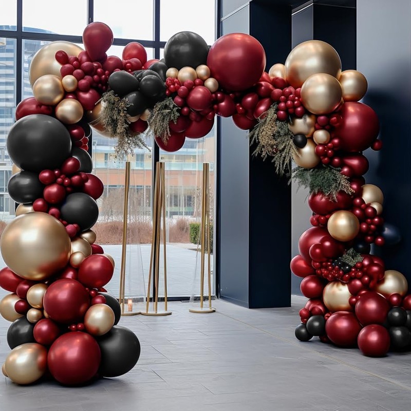 Balony lateksowe gładkie bordo 12" 30cm