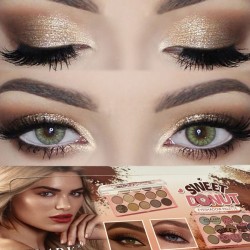 Paletka cieni cienie matowe i brokatowe smoke eyes glitter