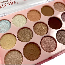 Paletka cieni cienie matowe i brokatowe smoke eyes glitter