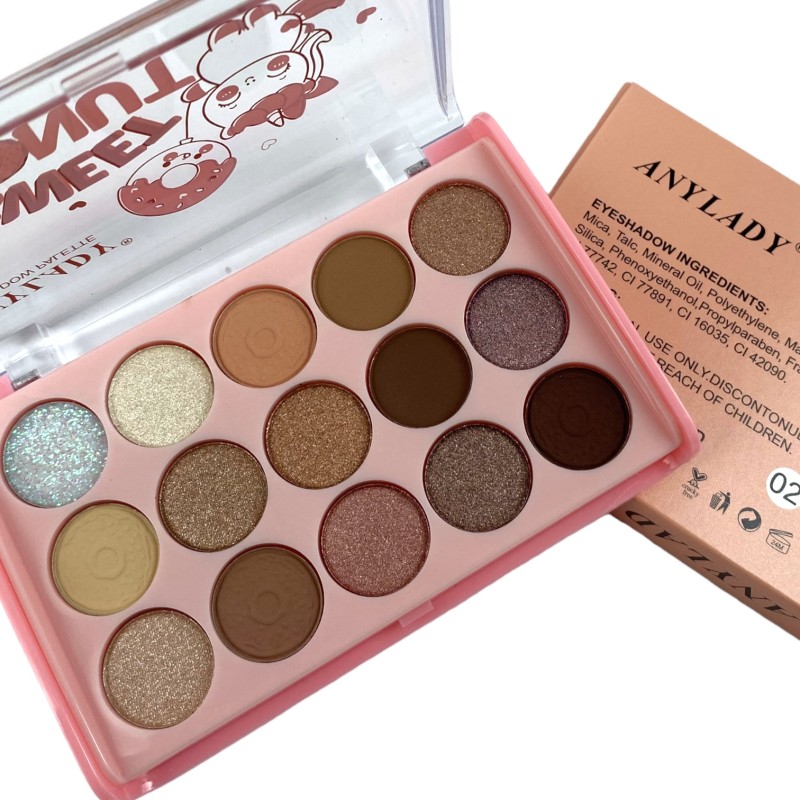 Paletka cieni cienie matowe i brokatowe smoke eyes glitter