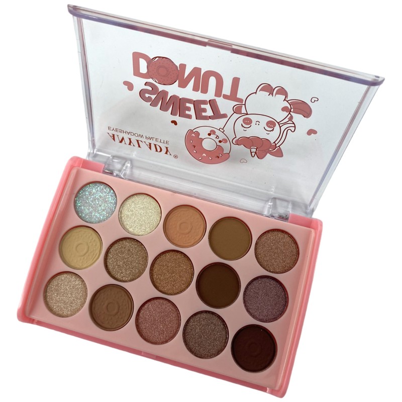 Paletka cieni cienie matowe i brokatowe smoke eyes glitter