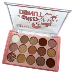 Paletka cieni cienie matowe i brokatowe smoke eyes glitter