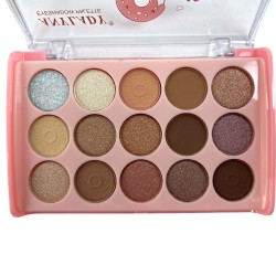 Paletka cieni cienie matowe i brokatowe smoke eyes glitter