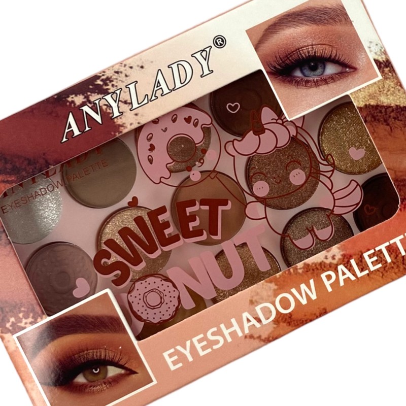 Paletka cieni cienie matowe i brokatowe smoke eyes glitter