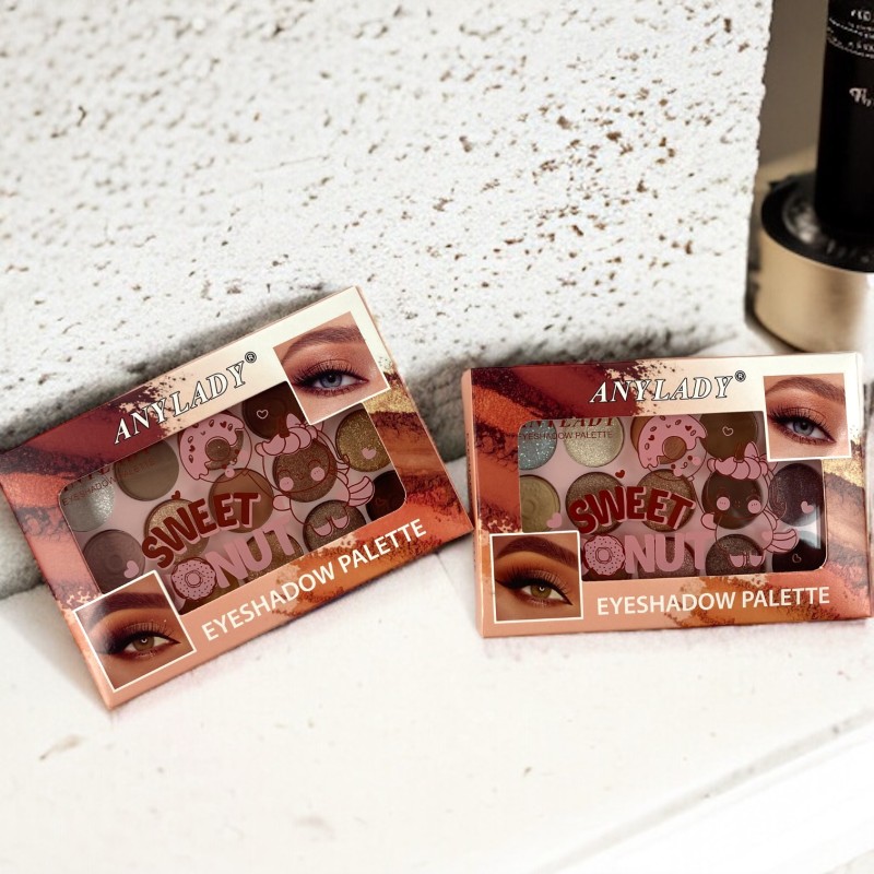 Paletka cieni cienie matowe i brokatowe smoke eyes glitter