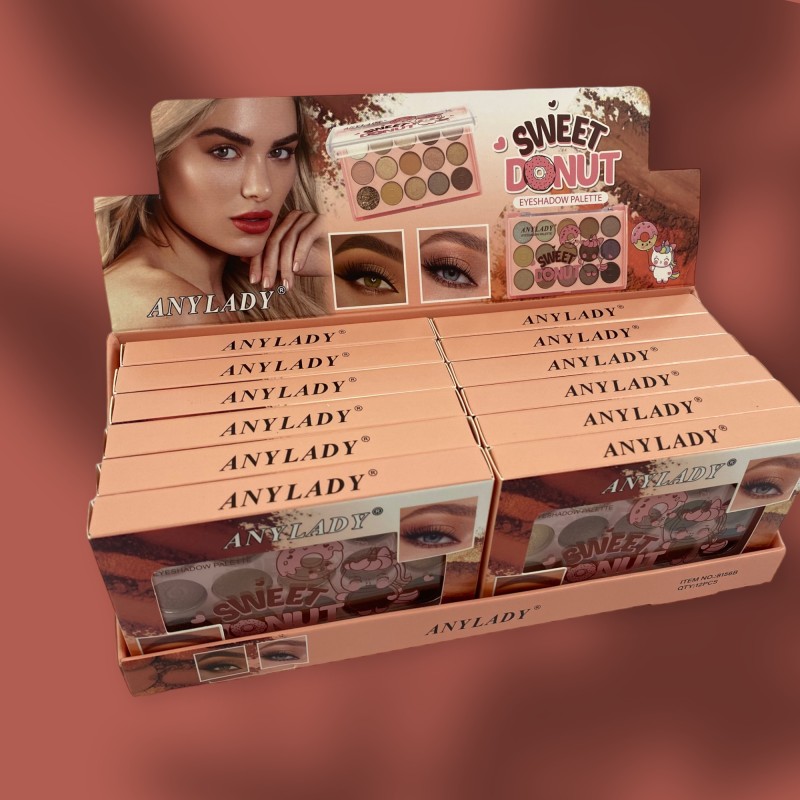 Paletka cieni cienie matowe i brokatowe smoke eyes glitter