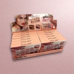 Paletka cieni cienie matowe i brokatowe smoke eyes glitter