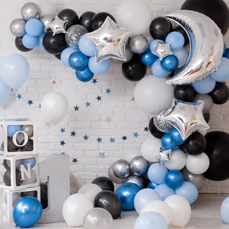 Balony lateksowe gładkie czarne 12" 30cm