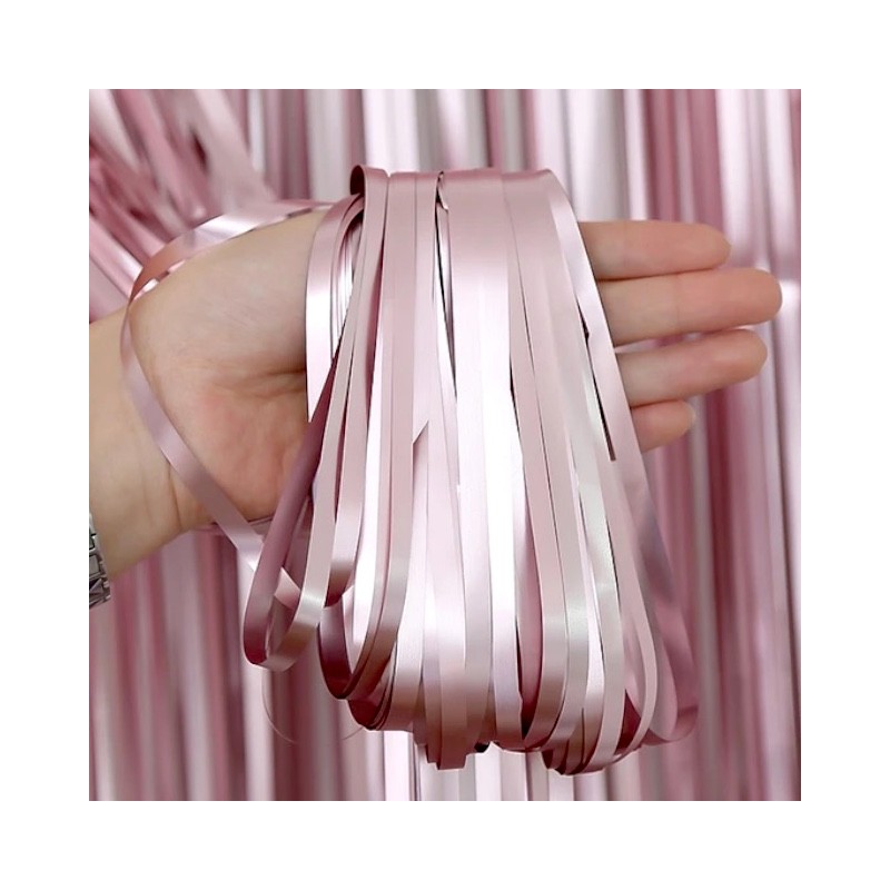 Kurtyna boho matowa pudrowy róż 1x2m