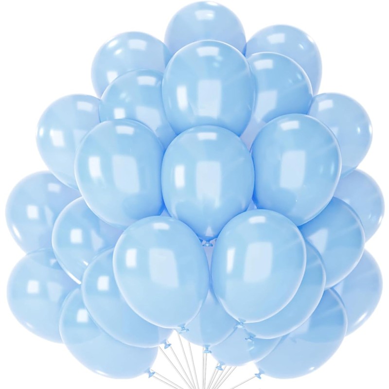 Balony lateksowe gładkie jasny niebieski baby blue 12" 30cm