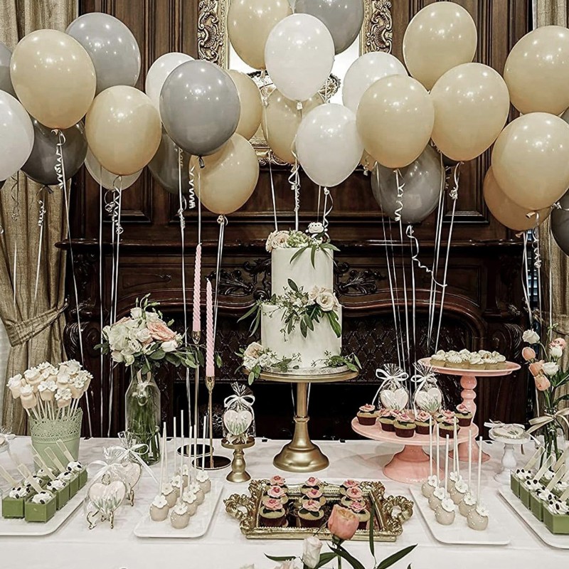 Balony lateksowe gładkie caffe latte 12" 30cm