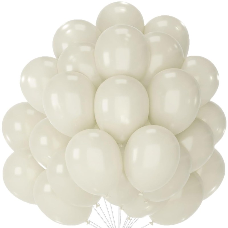 Balony lateksowe gładkie kość słoniowa ivory 12" 30cm