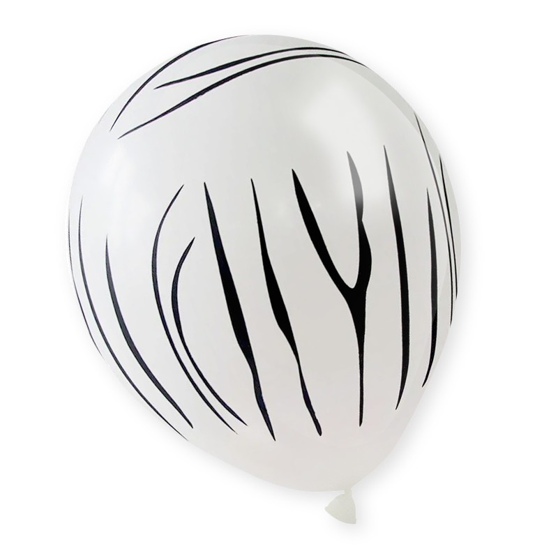 Balony lateksowe Animal zoo safari jungle zebra 12" 30cm