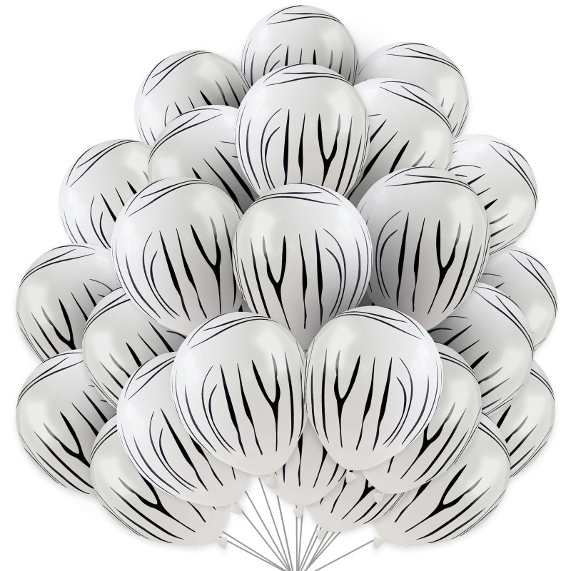 Balony lateksowe Animal zoo safari jungle zebra 12" 30cm