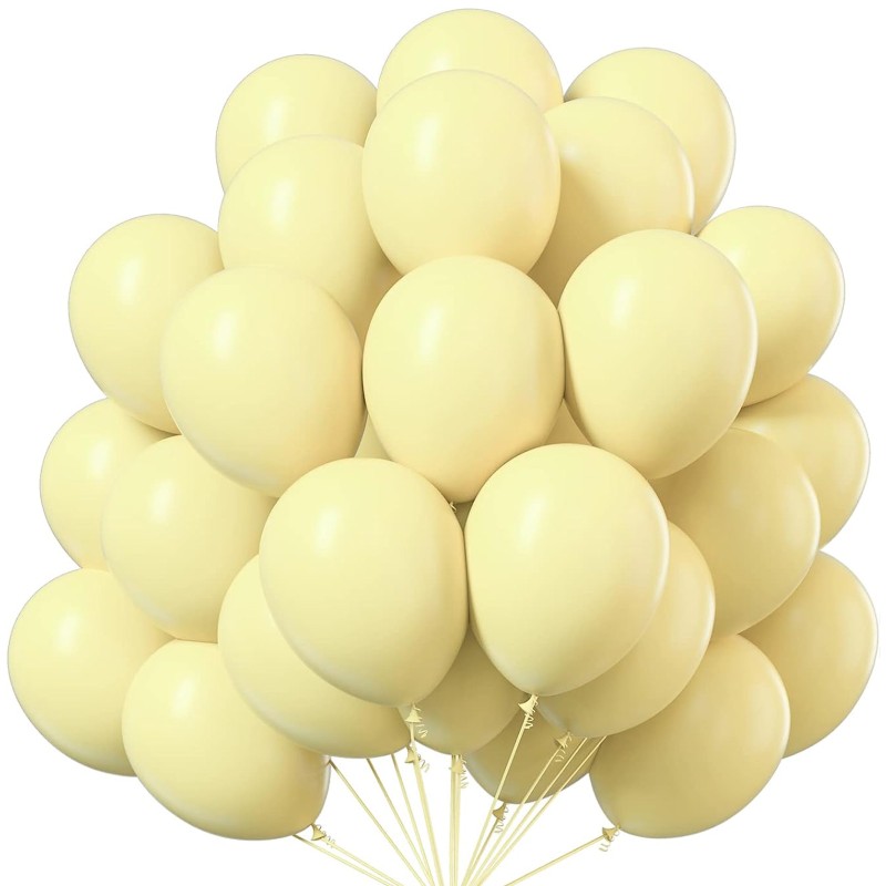 Balony lateksowe Pastelowe Matowe żółte 12" 30cm