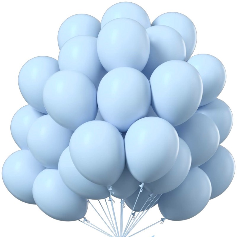 Balony lateksowe Pastelowe Matowe niebieskie 12" 30cm