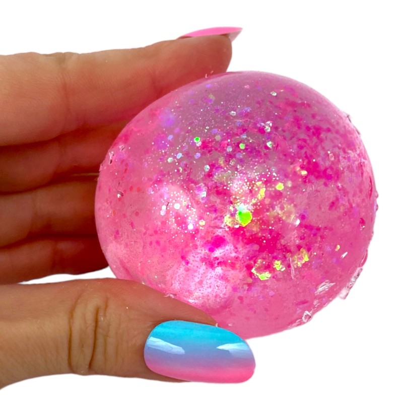 Gniotek kulka slime brokatowa sylikon IS GEL