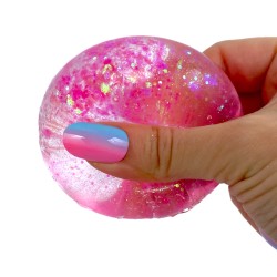Gniotek kulka slime brokatowa sylikon IS GEL