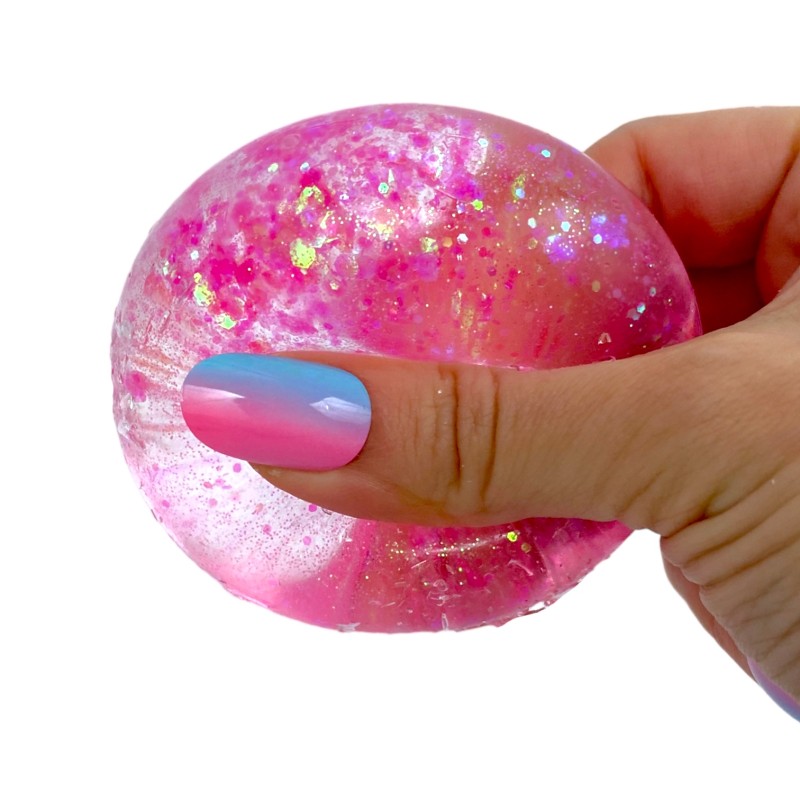 Gniotek kulka slime brokatowa sylikon IS GEL