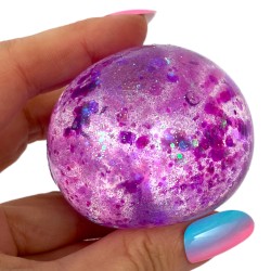 Gniotek kulka slime brokatowa sylikon IS GEL