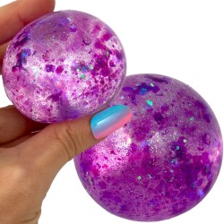 Gniotek kulka slime brokatowa sylikon IS GEL