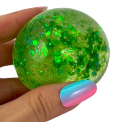 Gniotek kulka slime brokatowa sylikon IS GEL