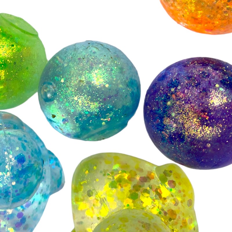 Gniotek kulka slime brokatowa sylikon IS GEL