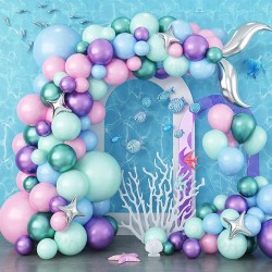 Girlanda balony Syrenka Duży zestaw balonów