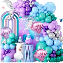 Girlanda balony Syrenka Duży zestaw balonów