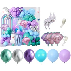 Girlanda balony Syrenka Duży zestaw balonów