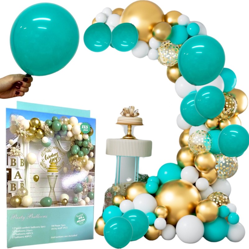 Girlanda balonowa Tiffany turkusowe balony