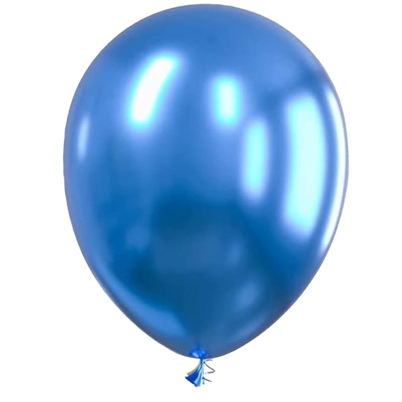 Bukiet balonów niebieskie srebrne metaliczne 18szt.