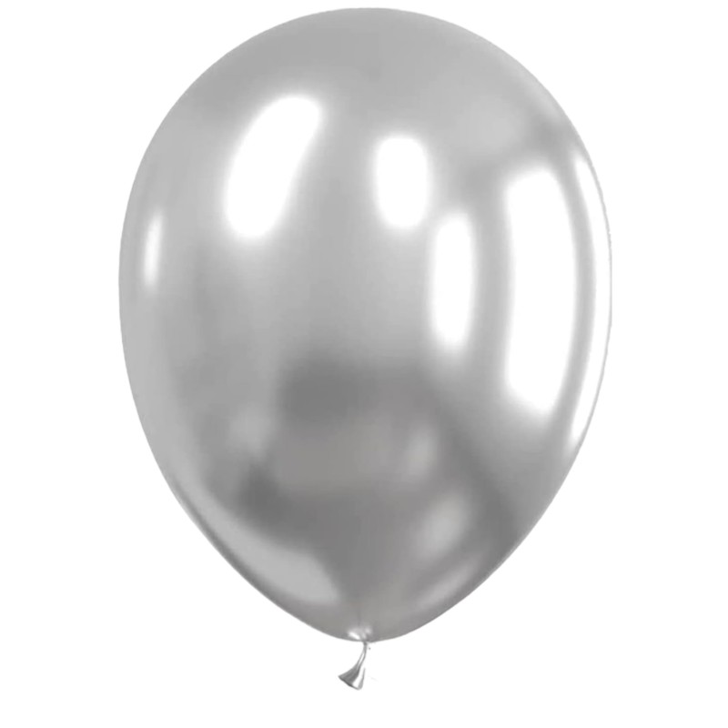 Bukiet balonów niebieskie srebrne metaliczne 18szt.